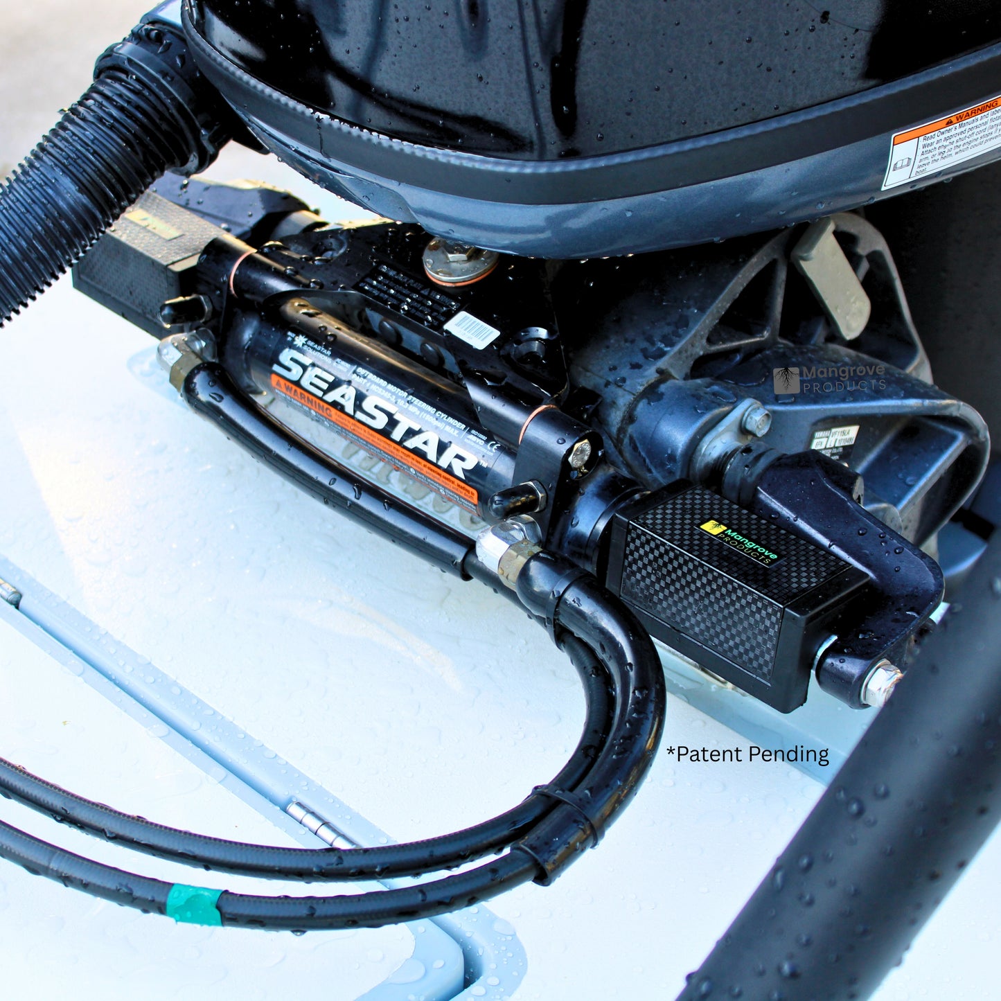 Outboard Hydraulic Steering Lock: 4" ST-Stops (Pair-Black)