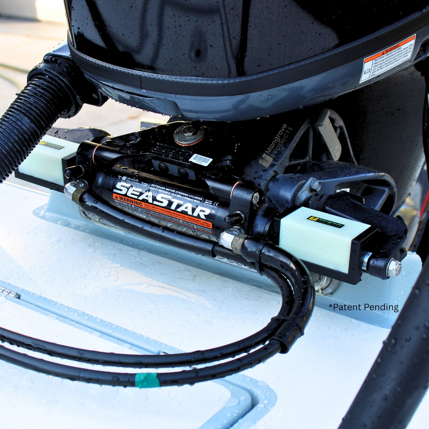 4 inch Outboard Motor Steering Lock glow in the dark by Mangrove Products