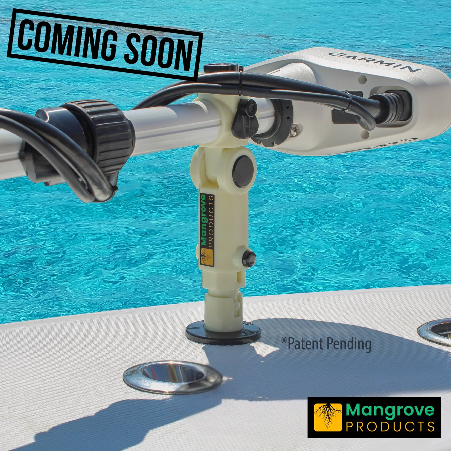 Trolling Motor Stabilizer: for Garmin Force-Kraken (GLOW IN THE DARK)