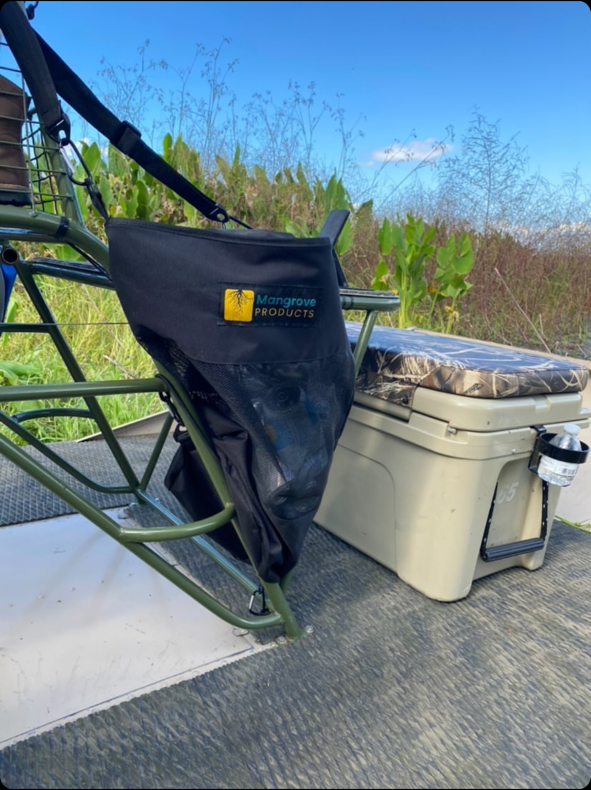 Boat trash bag for the airboat black