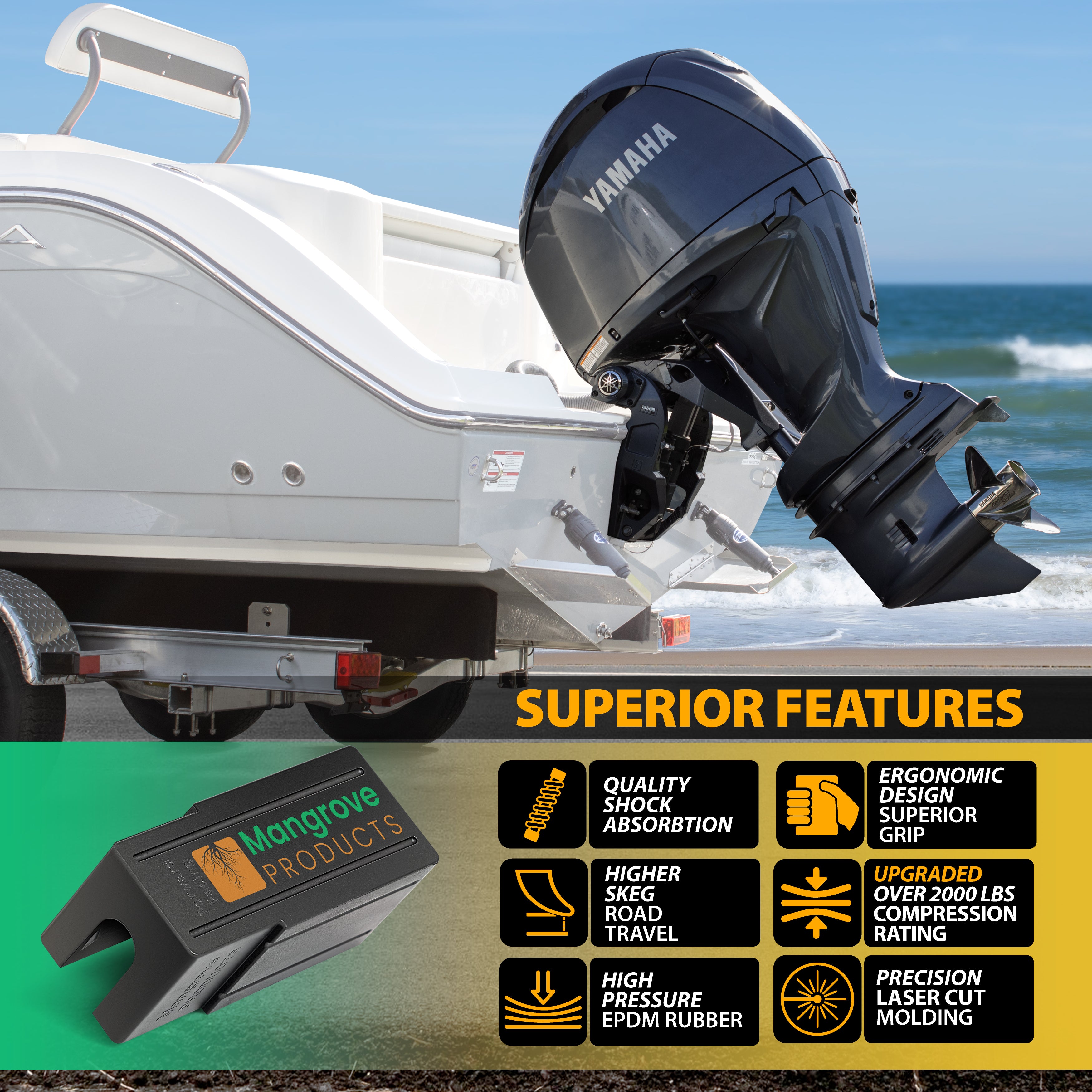 Transom Saver (Yamaha) TS-Block Y-TS (1-BLOCK), Outboard Support