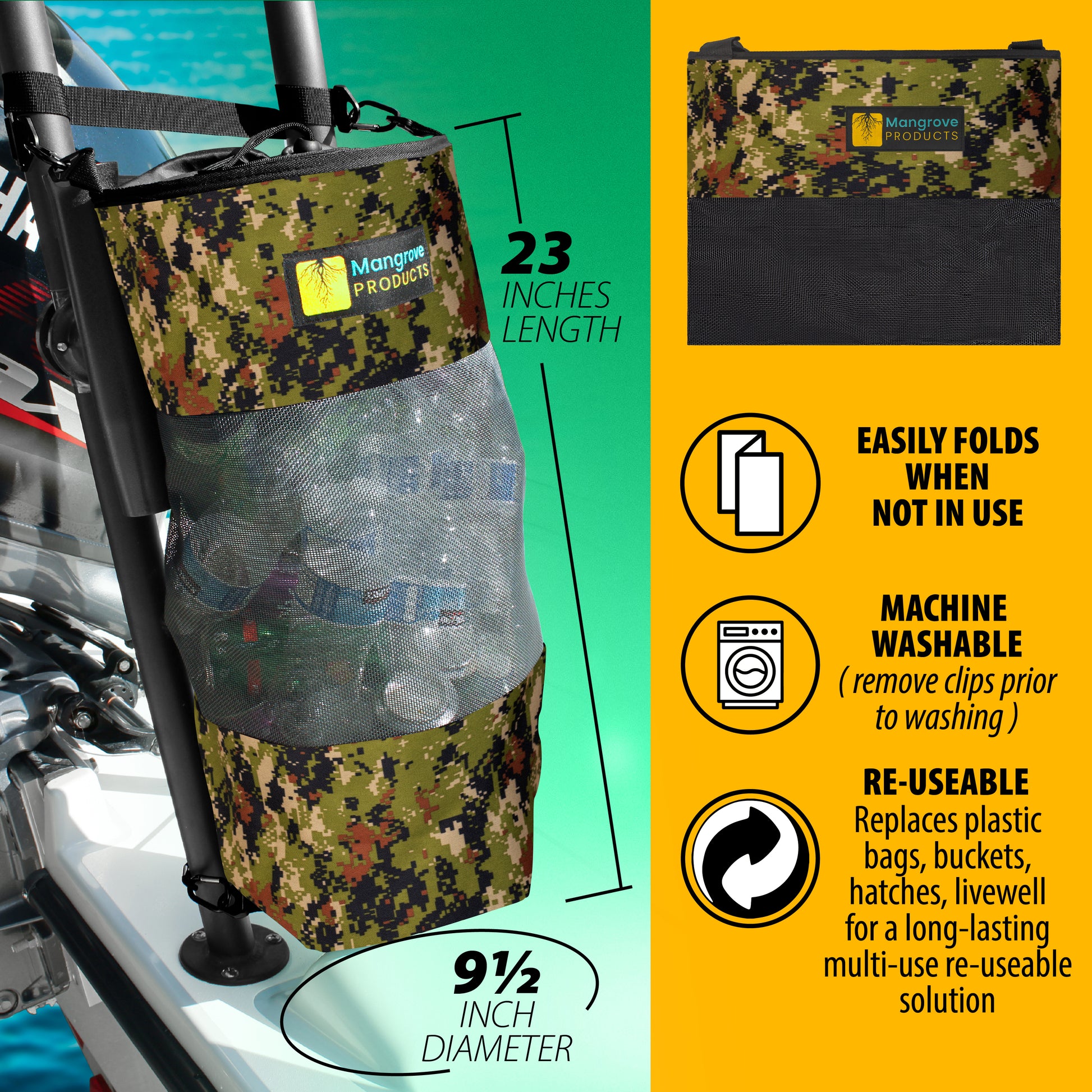 Boat Trash Bag (CAMO-2-PACK) – Mangrove Products