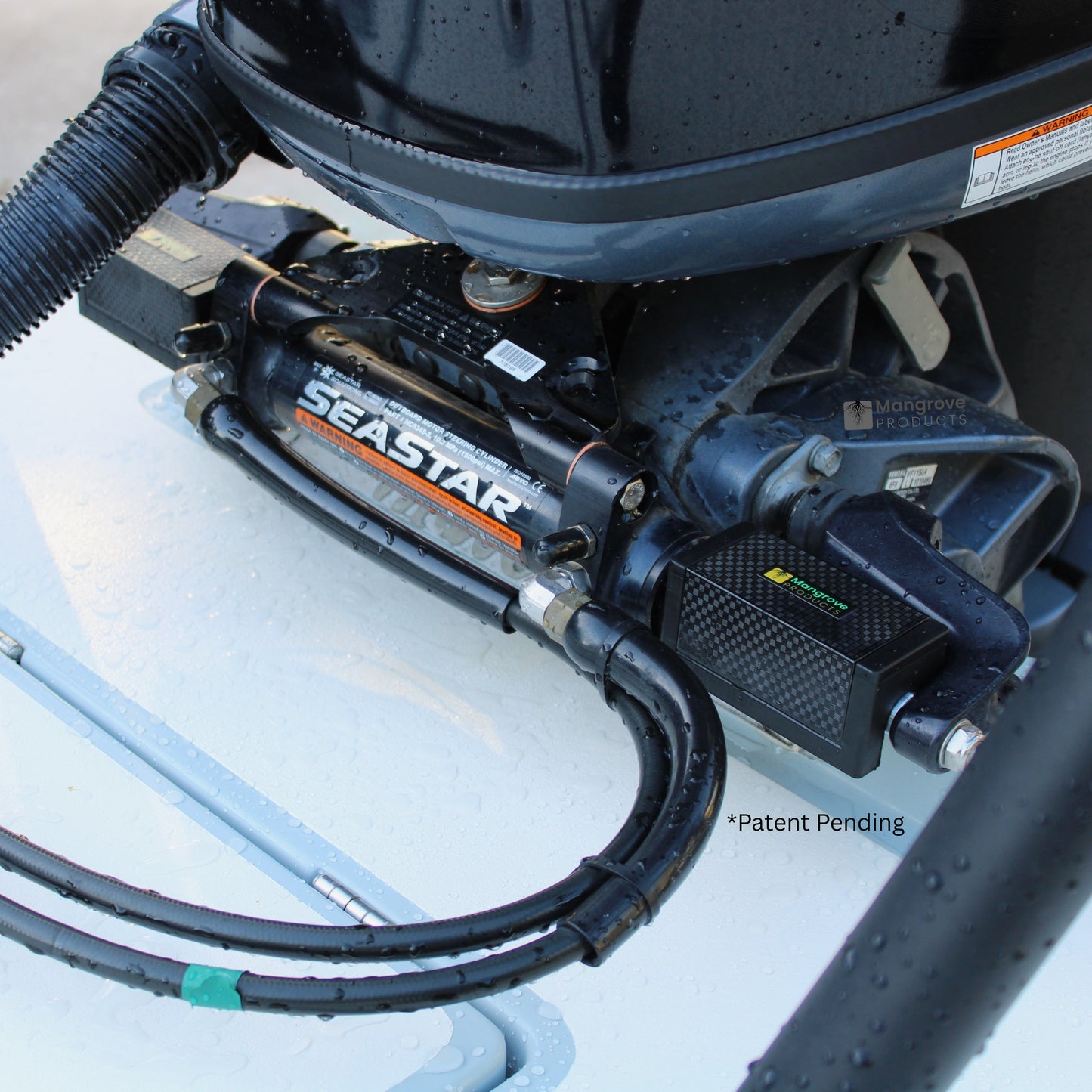 Outboard Hydraulic Steering Lock: 4" ST-Stops (Pair-Black)