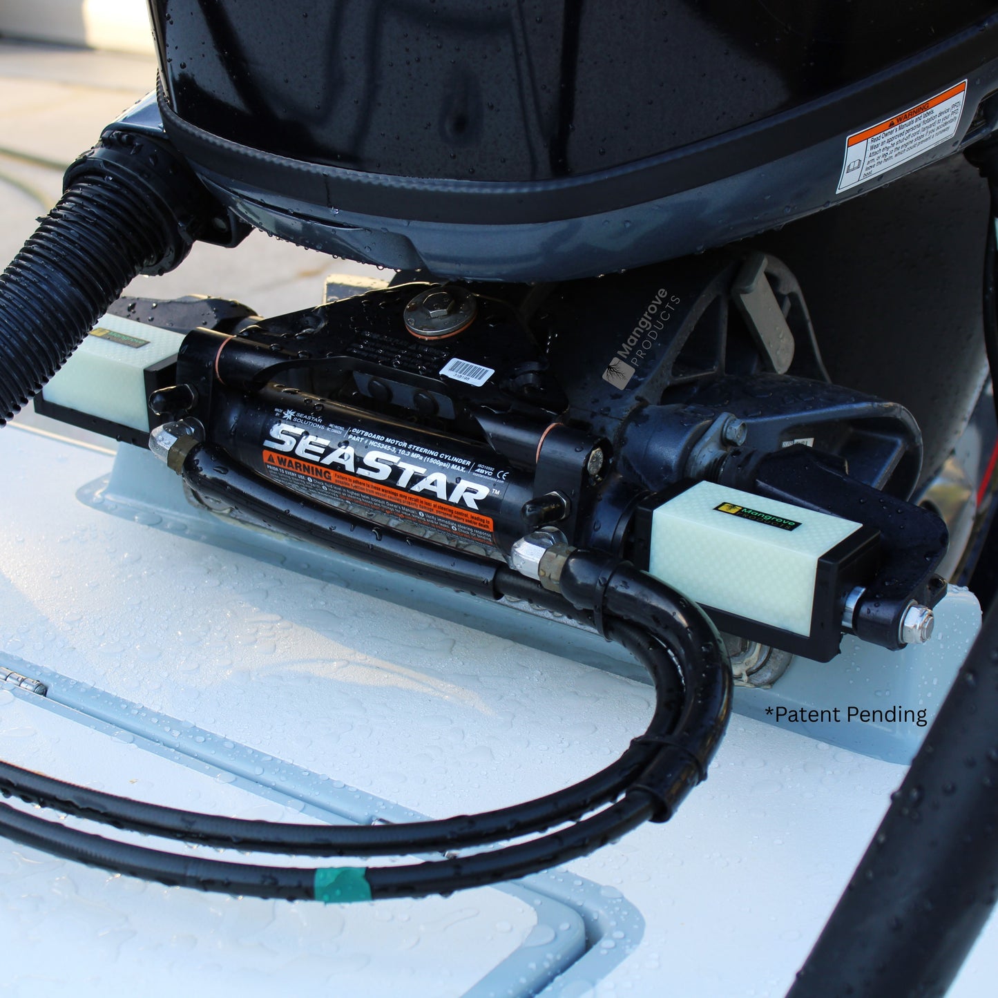 Outboard Hydraulic Steering Lock: 4" ST-Stops (Pair-Glow in the Dark)