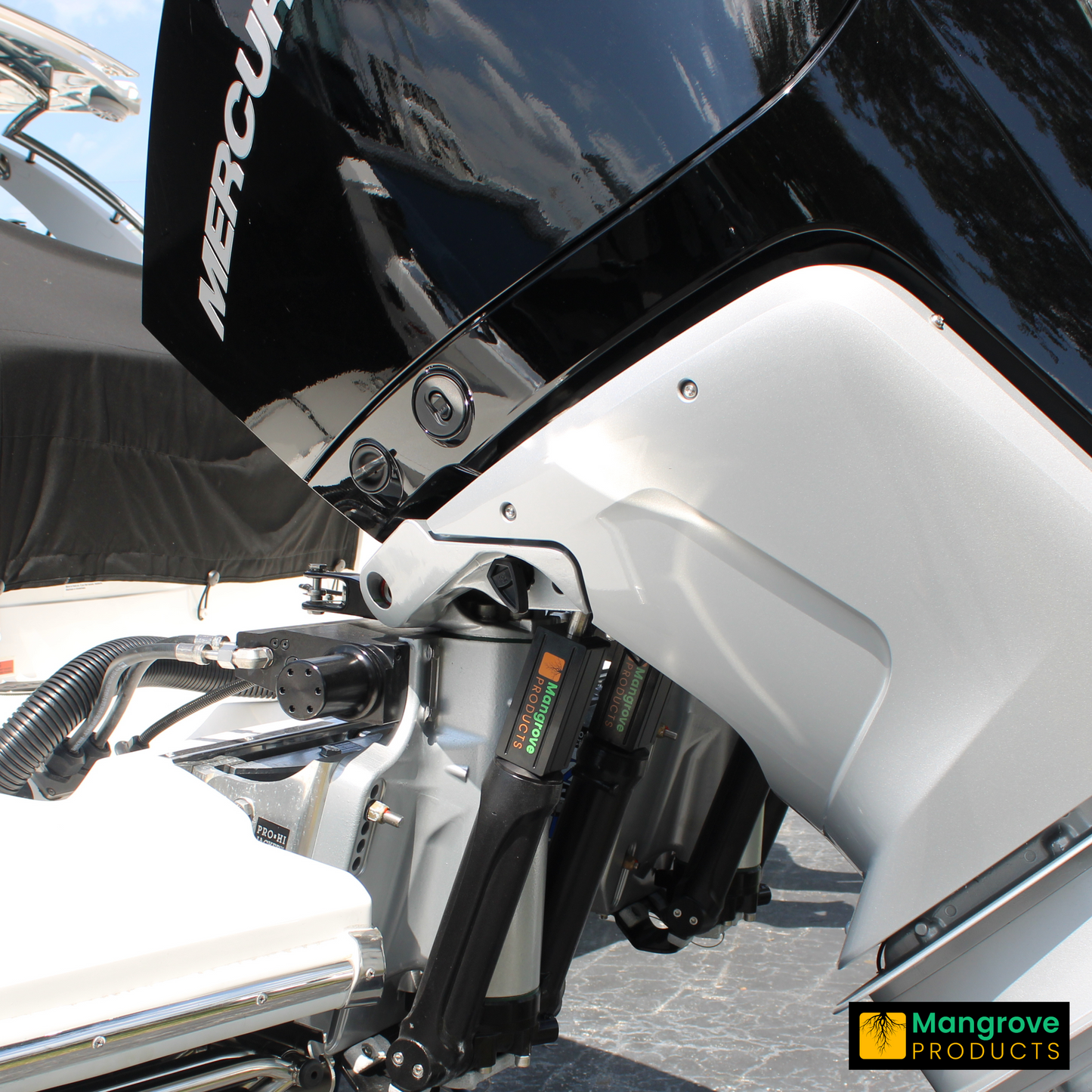 Transom saver on mercury verado outboard ts-block (2-Block)
