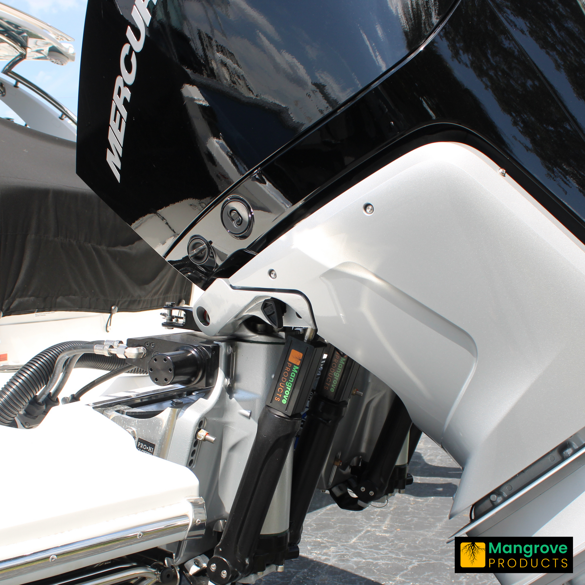 Transom saver on mercury verado outboard ts-block (2-Block)
